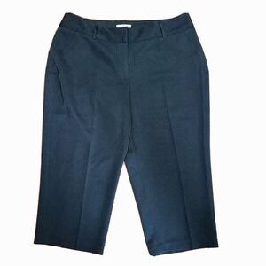 Cato Pants Womens Size 12 Solid All Black Crop Cropped Minimalist Neutral Casual